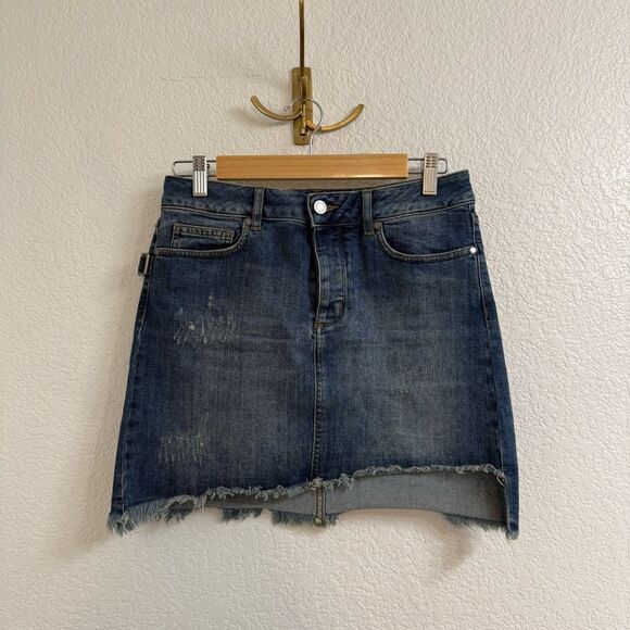 Zadig and Voltaire Asymmetrical Hem Denim Skirt - Picture 1 of 6